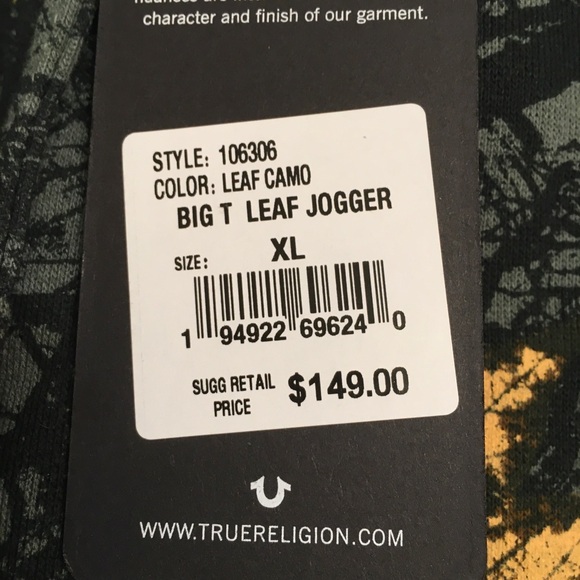 Men’s true religion jogger pants size XL - Picture 2 of 4